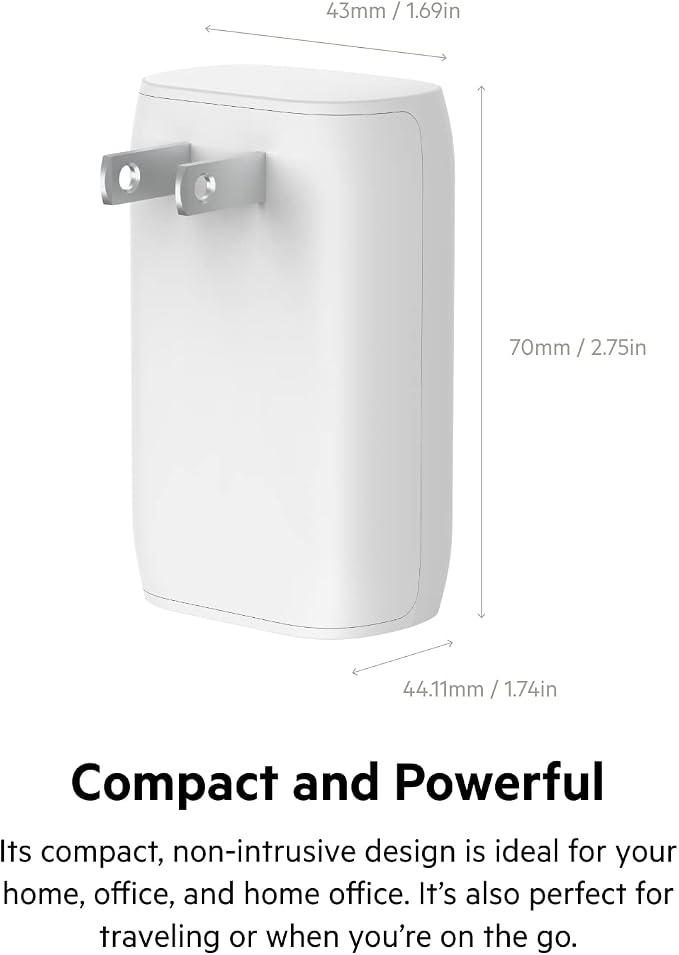 Belkin 37W USB C and USB A Charger Block USB C to Lightning Cable | 25W USB C Port 12W USB A Port PPS Super Fast Charging iPhone iPad AirPods and More