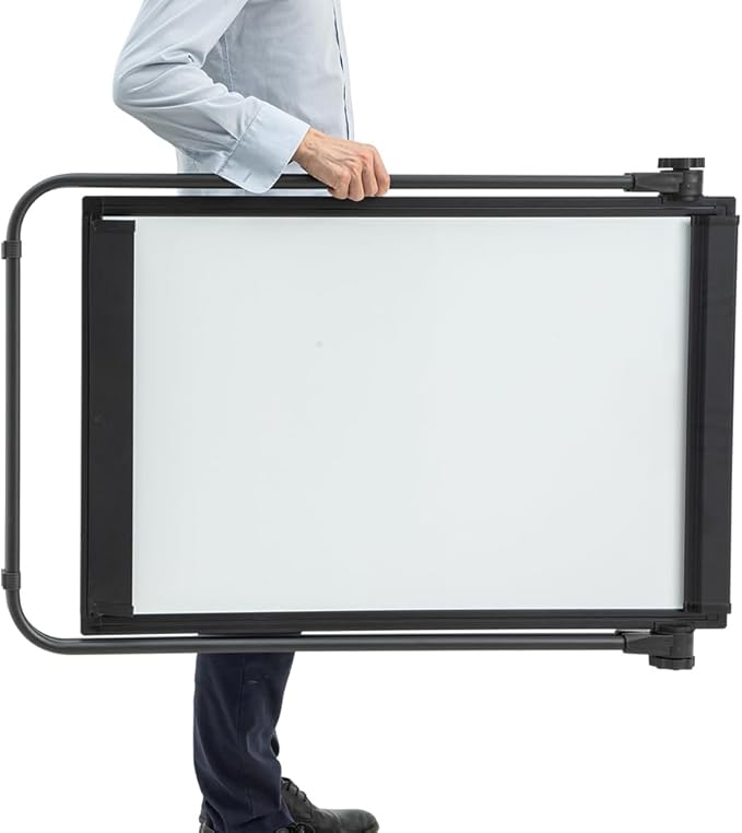 U-Stand Whiteboard Easel-36x24 inches Double Sided Magnetic Dry Erase Board Easel, Height Adjustable & 360 Degree Rotating White Board, Black