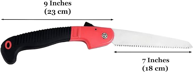 Liphontcta Folding Farm Hand Saw, Manganese Steel Folding Trim Pruner with Safety Lock, Lightweight Gardening Tool, Ideal for Tree, Shrubs, Twigs Pruning