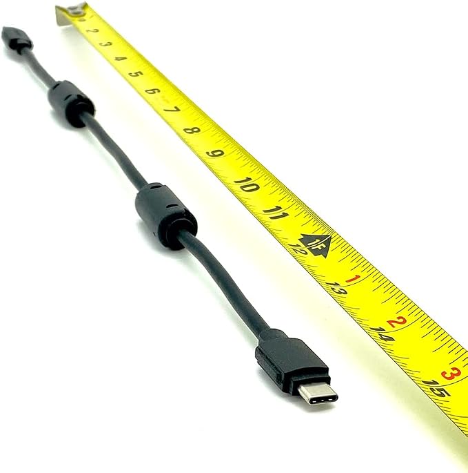 Shielded Short USB-C to USB-C Cable with Ferrites