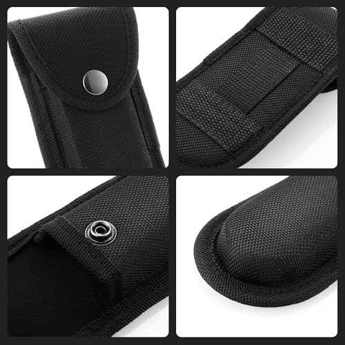 2Pcs Nylon Pocket Knife Sheath, 5''-5.5'' Multitool Pouch, Folding Knife Belt Sheath with Snap Closure and Horizontal or Vertical Carry Belt Loop, Multitool Case for Outdoor or Daily Use, Larger Size