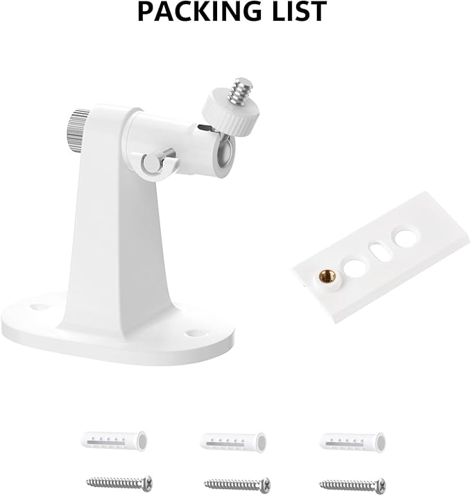Adjustable Wall Mount for Spotlight Cam Plus/Pro (Battery) and Stick Up Cam/Pro (Battery), 360° Swivel Mounting Bracket for Indoor and Outdoor Use, White