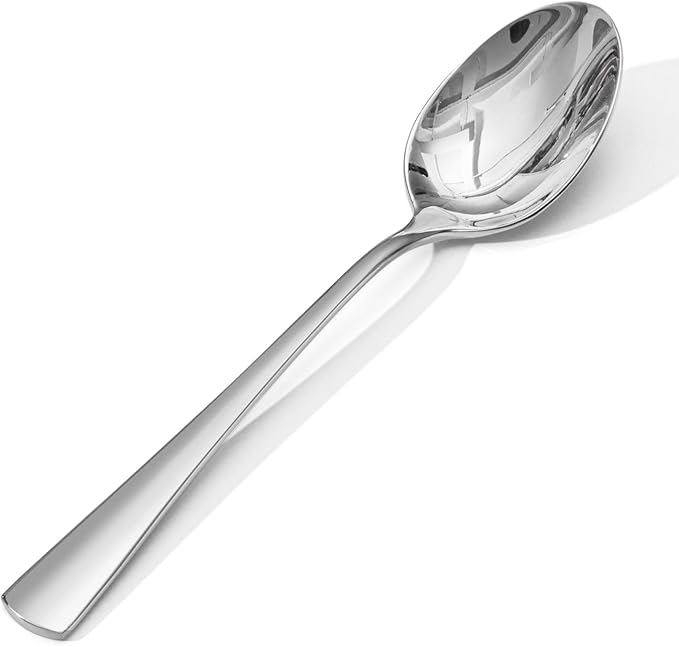 KINGSTONE 4 Piece Dinner Spoons Set, 18/10 Stainless Steel Spoons