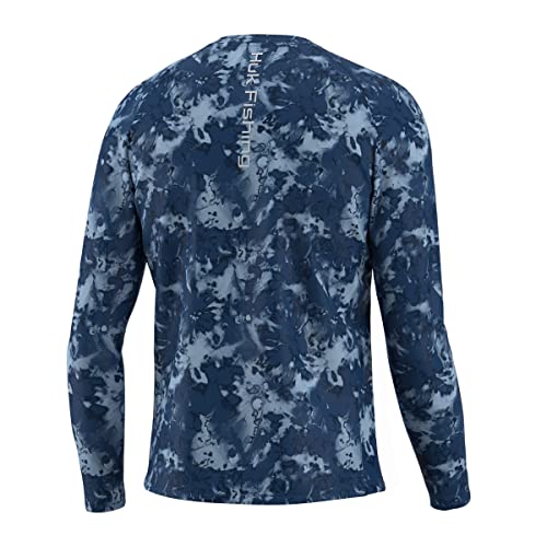 HUK Men's Pursuit Hogzilla | Long Sleeve Performance Fishing Shirt with +30 UPF Sun Protection, Seashell Pink, Small