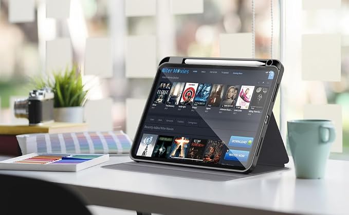 Rotating Case for iPad (A16) 11th/10th Generation 10.9'' inch 2025/2022 Soft TPU Back Cover Bump Drop Resistance Built-in Pencil Holder Adjustable Stand Auto Wake/Sleep Soccer Ball