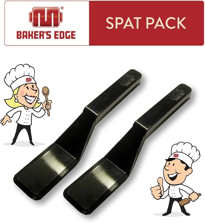 Baker's Edge Spatulas - High-Heat Resistant, Dishwasher safe - Set of 2