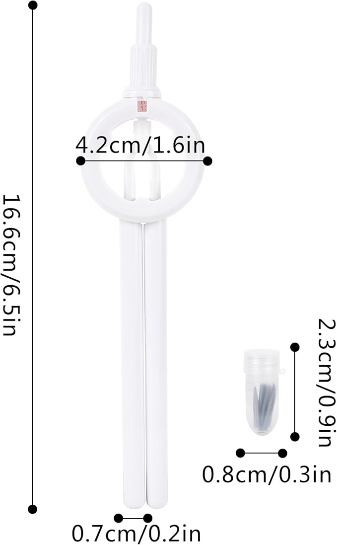 LABANCA 8 Pcs Compass Set with Protractor Rulers Pencil for Math Geometry (White8671)