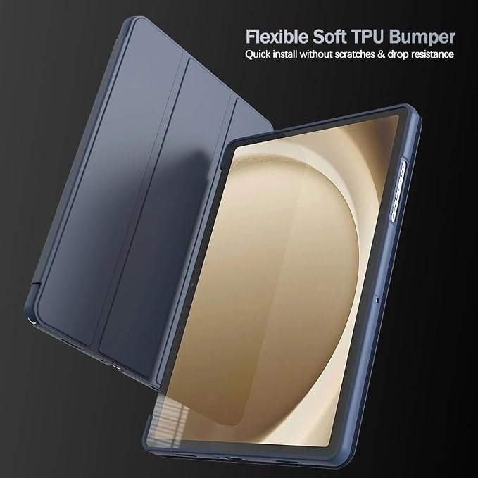 Case for Samsung Galaxy Tab S6 10.5 2019 (Model SM-T860/T865/T867) - Slim Lightweight Durable Trifold Stand Cover Supports Auto Wake/Sleep Blue