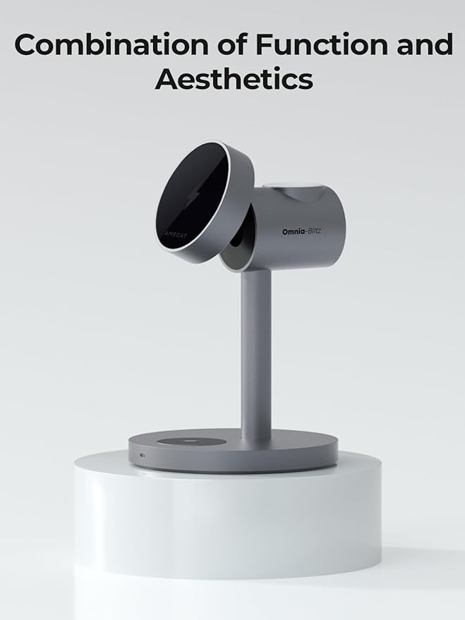 MagFusion 3-in-1 Charging Station Compatible with MagSafe, Qi2 Certified 15W Magnetic Wireless Charger Stand, for iPhone 16/15/14/13/12 Series, Apple Watch, AirPods(30W PD Charger Included)