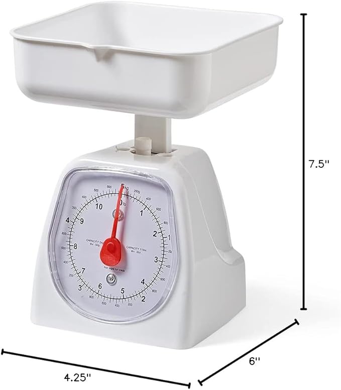 hand2mind Dual-Dial Analog Platform Scale, 5 kg Scale, Kitchen Scales, Weighing Scales, Classroom Supplies for Teachers Elementary, Teacher Supplies, School Supplies