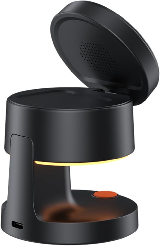 4-in-1 Magnetic Wireless Charging Station 15W Fast Wireless Charger Dock with Retractable Watch Charger & LED Night Light Foldable Charging Stand for Phones Smart Watches Black