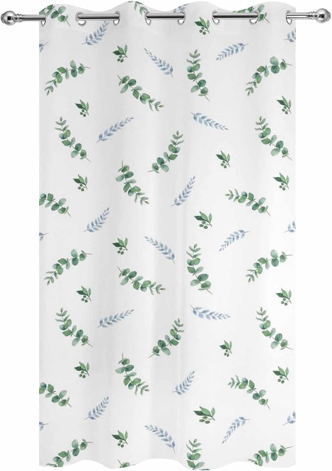 Leaf Outdoor Curtains for Patio Summer Jugal Leaves Pastoral Plant Waterproof