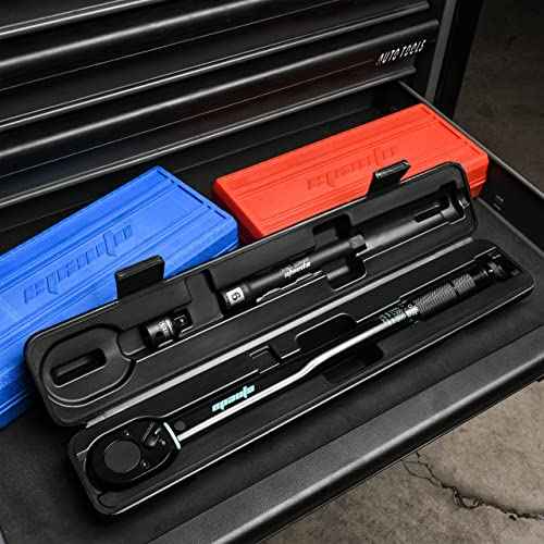 EPAuto 1/2-inch Drive Click Torque Wrench, 10-150 ft/lb, 13.6-203.5 N/m, Black