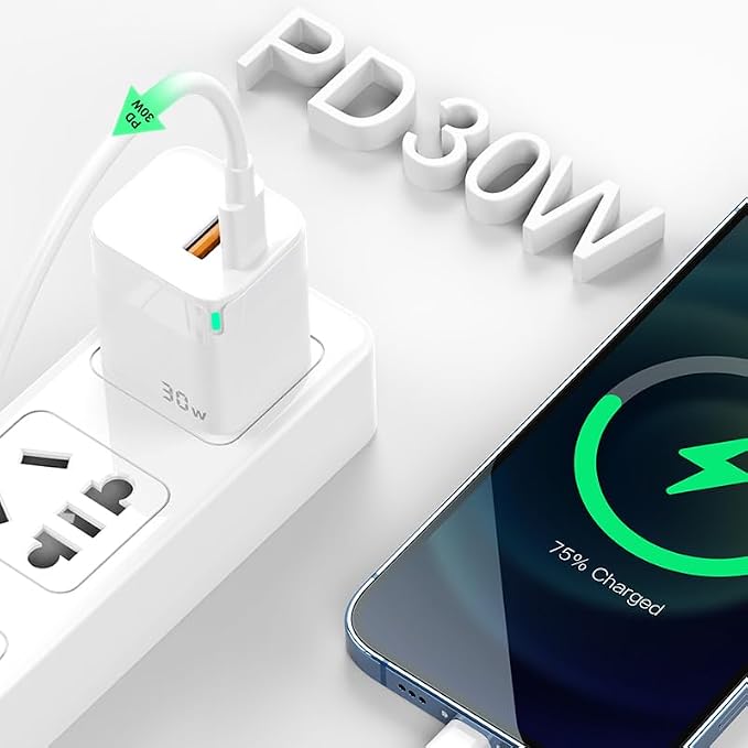30W Fast USB PD Home Wall Charger w/ 5FT USB-C Cable Cord for Garmin DriveSmart 66 76 86
