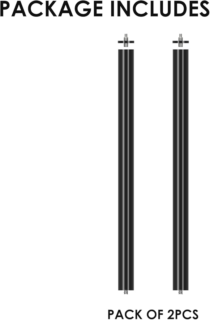 TARION Modular Base Extension Rod - 43.3"/110cm Extension Pole Set (2× 21.6" Sections) Compatible with Titanrig Cart Products