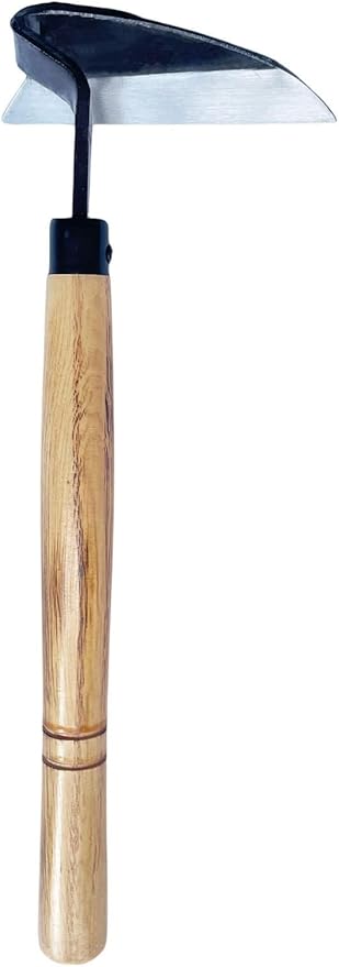 Left Handed Gardening Tools, Garden Hoe, Crack Weeder, Japanese Weeding Sickle, Grass Cutter Hand Tools for Lawn, Yard, Patio, Farming