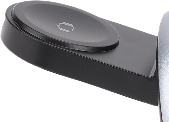 15W Fast Table Charger Magnetic Wireless Charging Dock 3 in 1 Stand Organizer for Phone Clock Headphones Space Saving Collapsible Design