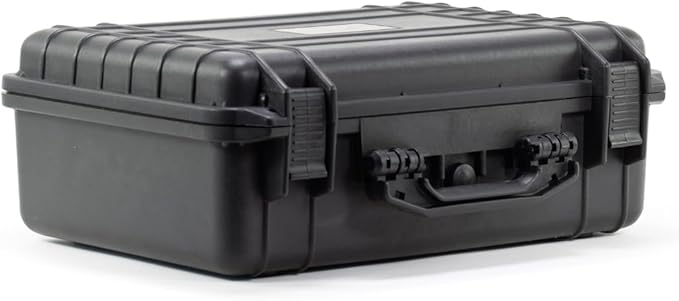Waterproof Hard Case - Crushproof & Dustproof - Foam Protection - Pressure Equalization Valve - Portable Protective Storage Box for Travel, Hunting, Military, Tactical - 19-Inch (Black)