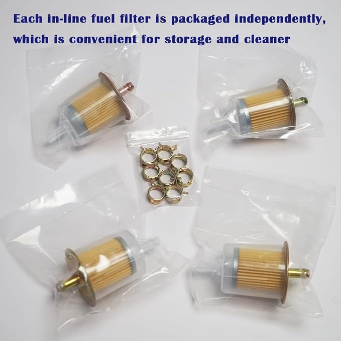 4PCS 5/16" Universal Fuel Filters