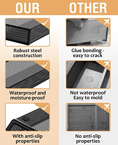 JANE EYRE kitchen drawer organizer - silverware utensil organizer for kitchen drawer,silverware tray in drawer - color: 02-black