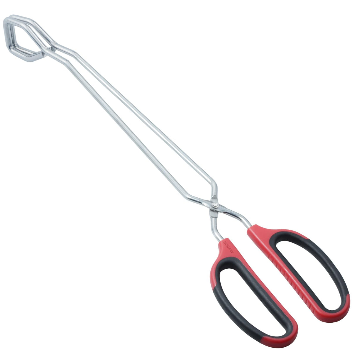 HINAMY 13" Stainless Steel Scissor Tongs with Comfort-Grip Handle, Set of 2