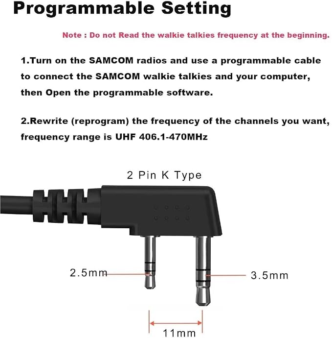 SAMCOM Radio Programming Cable USB Plug & Play No Driver Needed for Windows System Compatible FPCN30A FPCN10A Two Way Radio