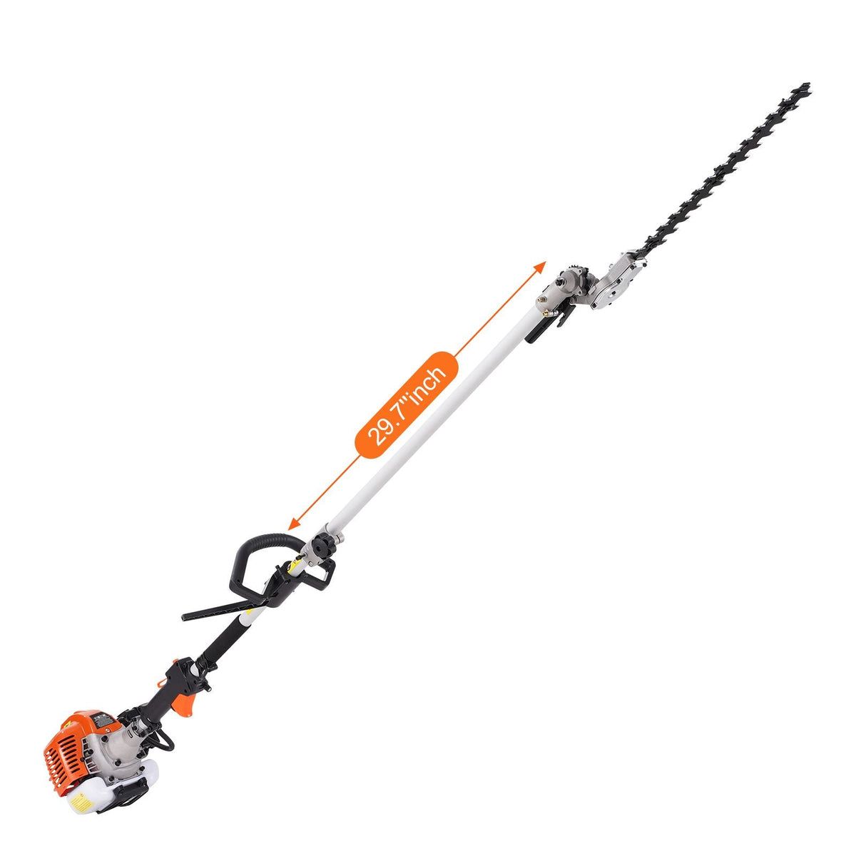52CC 6-in-1 Multi-Functional Trimming Tools, Gas Hedge Trimmer, Weed Eater, String Trimmer, Brush Cutter, Edger, Pole Saw Chainsaw Pruner with Extension Pole
