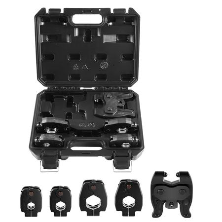 5PCS VUS Pressing Kit, 4PCS Press Rings (1/2", 3/4", 1", 1-1/4") & R8 Actuator - Compatible with ProPress Copper Pipes, Work with 24KN Compact Press Tools for 180° Operation