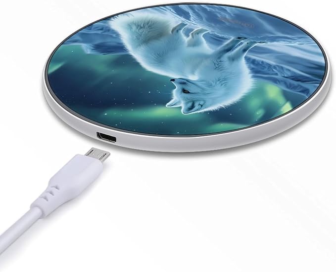 Foxes Winter Wildlife Wireless Charger Portable Charging Pad | LightweightAll Smartphone