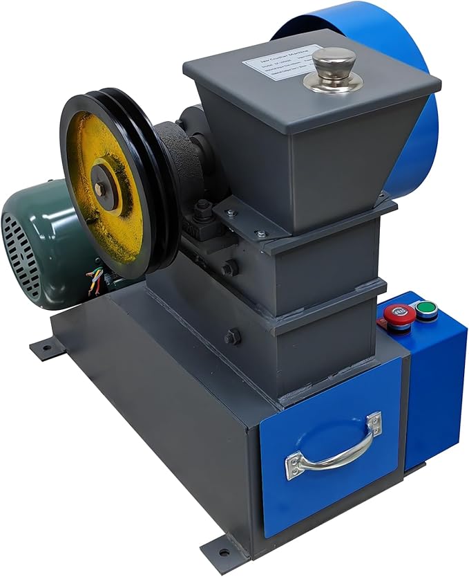 Banfluxion Rock Crusher 220V Mini Jaw Crusher Can Crusher Steel Stone Grinder Industrial Shredder Rock Crusher Machine 2.2KW Ore Coal Stone Crushing Machine 100x60 mm