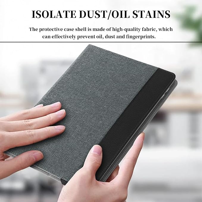 Universal Case for 9 inch 10.1 inch 11 inch TabletSlim Folding Stand Folio 9 - 11 Inch Tablet Case Cover with Adjustable Fixing BandGray