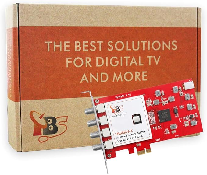 TBS6909X DVB-S/ S2/ S2X 8 Tuner PCI Express Digital Satellite TV Card for Live TV