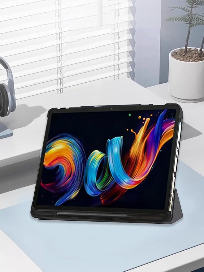 for TCL NXTPAPER 11 Plus (11.5 inch) Android Tablets tri-fold Smart Protective case PU Leather Portable Shell Suitable for TCL NXTPAPER 11 Plus Provides Full Protection Grey.