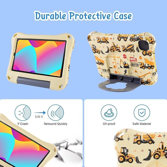Dinosaur REVVL Tab 5G 2023 10.36 inch Case for Kid Boy Light EVA Kids Friendly Tablet Cover with Handle Kickstand Kid-Pro Shockproof Full Cover Boy's Gift (KL)