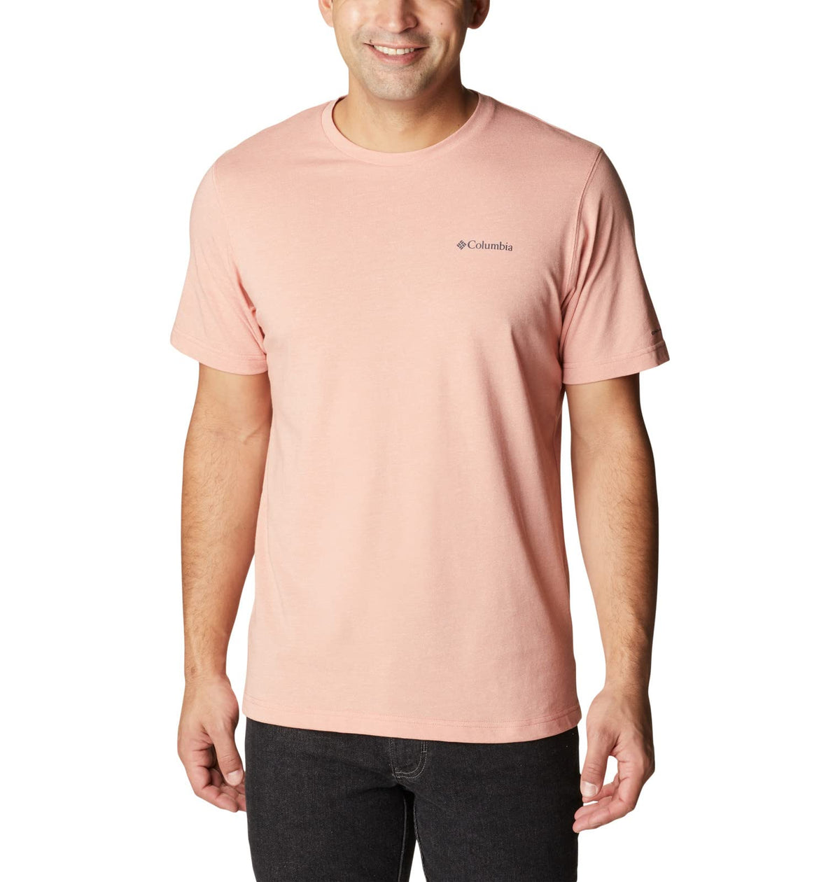 Columbia Men's Thistletown Hills Short Sleeve, Dark Coral Heather, X-Small