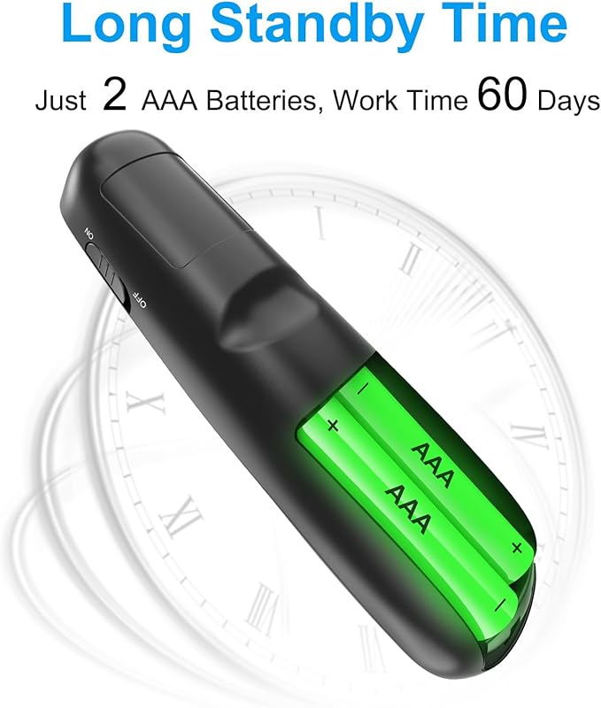 Presentation Clicker for PowerPoint, Wireless Presenter Remote Green Laser Pointer Computer Clickers, USB A Project Power Point PPT Clicker for Mac Laptop Office, Slideshow Google Slide Advancer