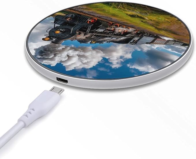 Vintage Steam Engine Train Wireless Charger Portable Charging Pad | LightweightAll Smartphone