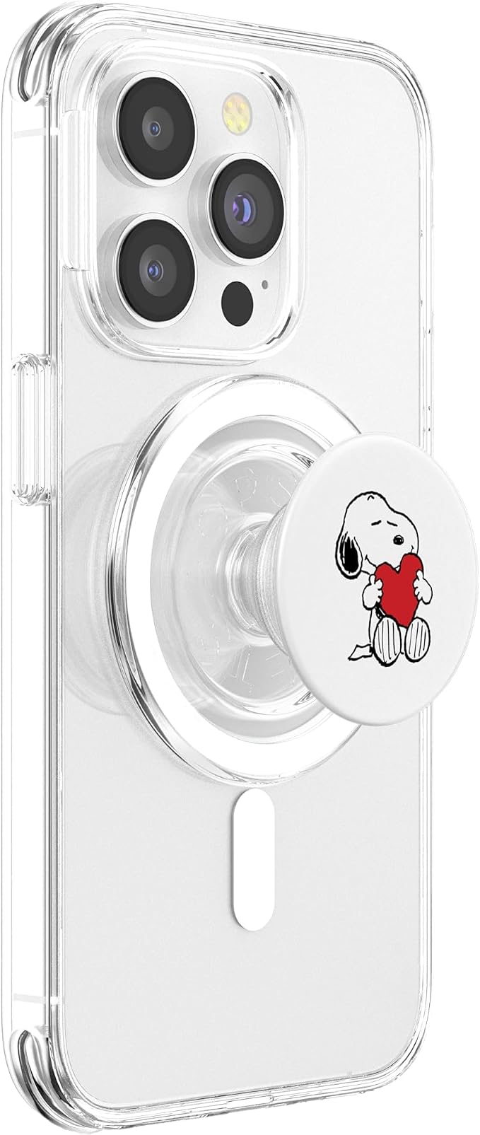 Snoopy Hugging Heart Love Design PopSockets PopWallet for MagSafe
