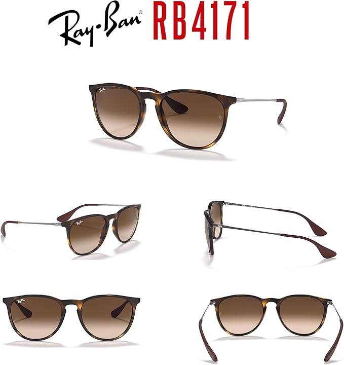 Ray-Ban RB4171 ERIKA Round Sunglasses For Women +BUNDLE with ACCESSORY EYEWEAR KIT