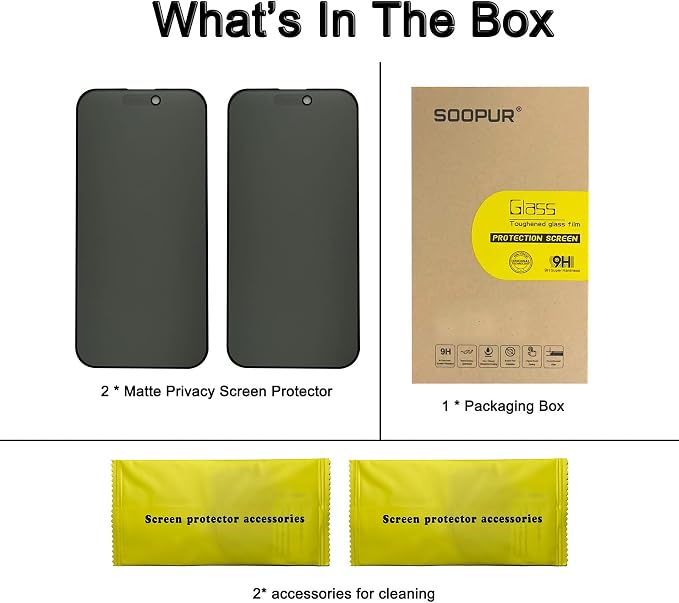 2 Pack Matte Privacy Screen Protector for iPhone 15 Plus/iPhone 16 Plus 6.7 Inches Anti-spy Anti-glare Eye Protection Scratch Resistant Tempered Glass Film Super Smooth & Sensitive Touch