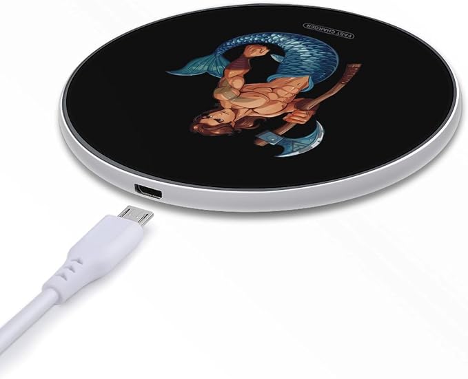 Daddy Merman Wireless Charger SlimWireless Charging Pad Anti-Slip Charger Mat for Men Women