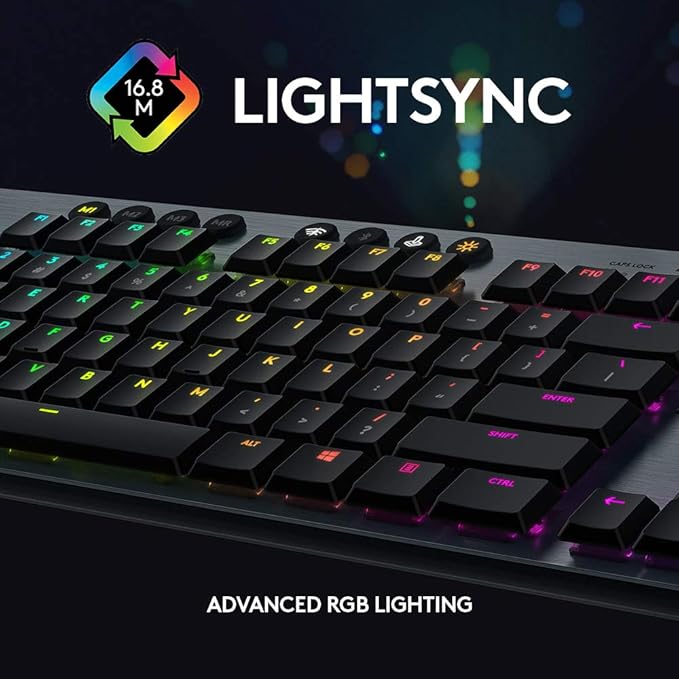 Logitech G815 LIGHTSYNC RGB Mechanical Gaming Keyboard, GL Linear (Renewed)