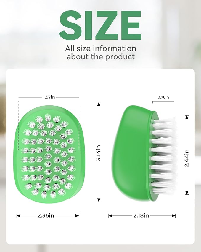 SXhyf Vegetable Brush Scrubber for Food, Black Stiff & White Soft Bristles