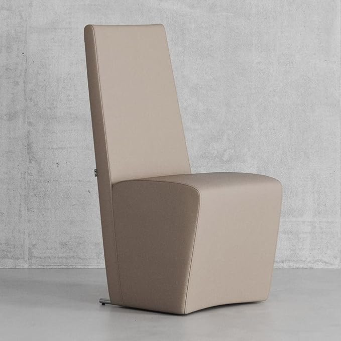 Zuri Boston High Back Modern Dining Chair, Taupe