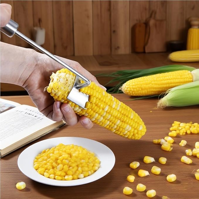 2PCS Stainless Steel Corn Cob Peeler
