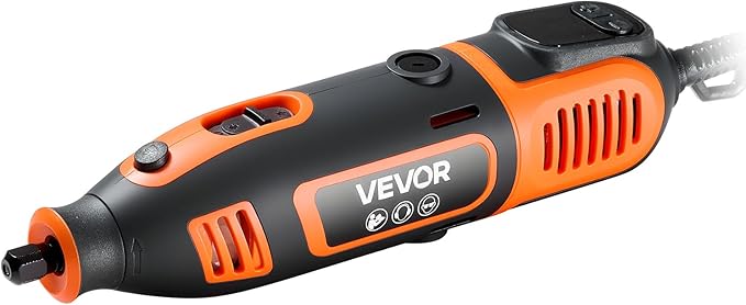 VEVOR 51-Piece Rotary Tool Kit, 200W Mini Power Rotary Tool Corded, 8000-40000RPM Multi-Purpose DIY Tools with Universal Chuck for Engraving, Sanding, Grinding, Polishing, Cutting, DIY Crafts