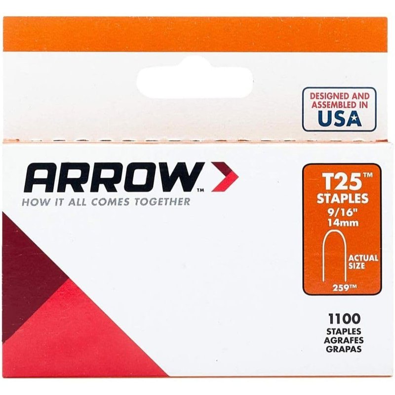 T25 Arrow Staples 9/16" (14mm) (Pack of 1000)