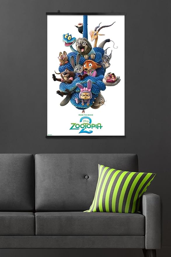 Disney Zootopia 2 (2025) - Group One Sheet Wall Poster, 34L" x 22.4W", Poster & Clip Bundle