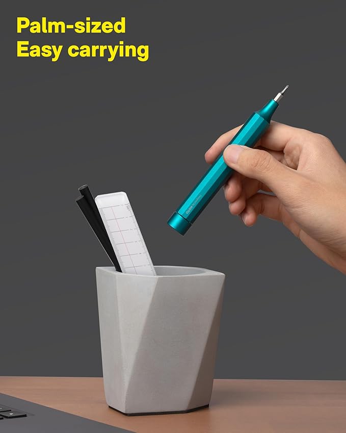 HOTO 24 in 1 Multi Bit Mini Screwdriver Set Magnetic, Manual Precision Screwdriver Set, EDC Pen Screwdriver for Eyeglasses, Electronics, Watches, Phones, Laptops, Cameras, Dark Turquoise