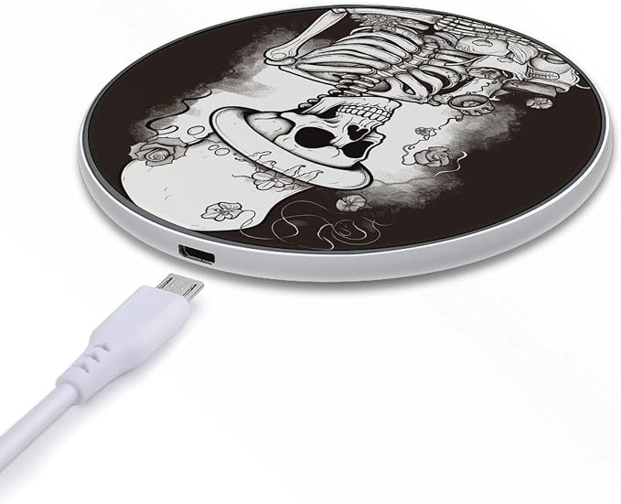 Skeleton Chef Wireless Charger Magnetic Phone Induction Charger 10w Fast Wireless Charging Station Compatible with iPhone 17 16 15 14 13 12 Pro Max Samsung Galaxy S25 S24 S23